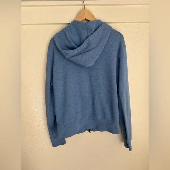 Polo Ralph Lauren Blue Full Zip Hoodie SweaterCotton KnitSize M